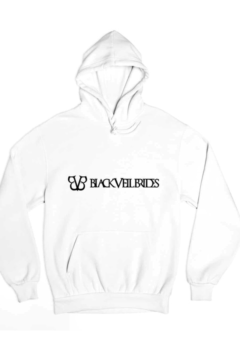 Pulover dama Black Veil Brides, Alb