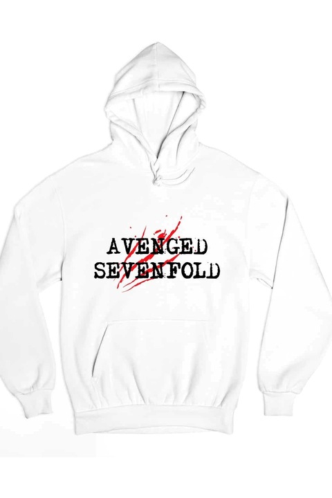 Hanorac de damă cu logo rupt Avenged Sevenfold, Alb