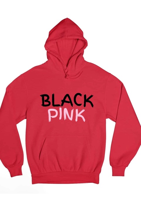 Pulover de dama cu litere Blackpink, Rosu