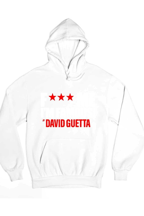 David Guetta fxxx me hanorac de dama, Alb