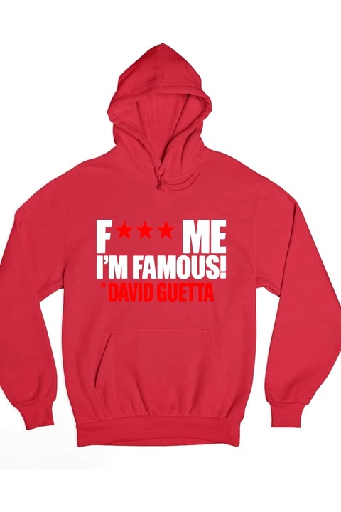 David Guetta fxxx me hanorac de dama, Rosu