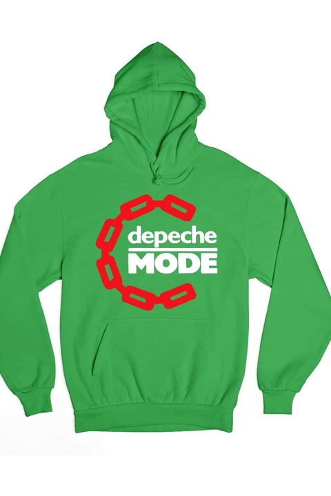 Pulover de dama cu lant alb Depeche Mode 2, Verde