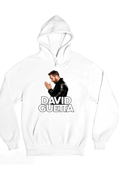 David Guetta imagine pulover dama, Alb