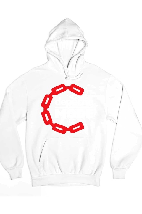 Depeche Mode fekete chain férfi pulóver, Fehér