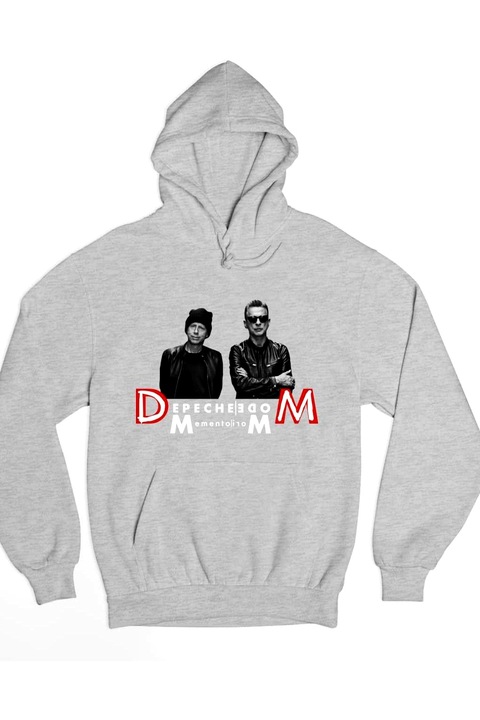 Pulover de dama cu litere albe Depeche Mode, Gri