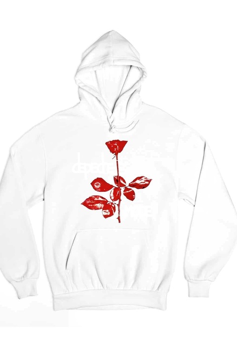 Pulover de dama Depeche Mode trandafir alb, Alb