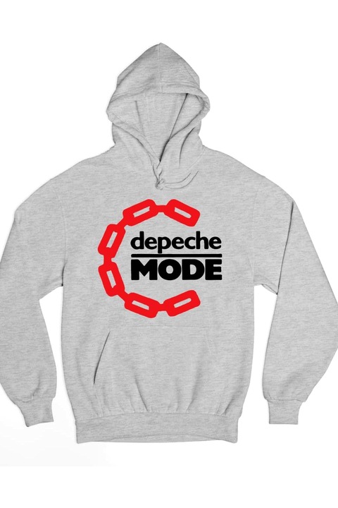 Pulover barbatesc cu lant negru Depeche Mode, gri, XL