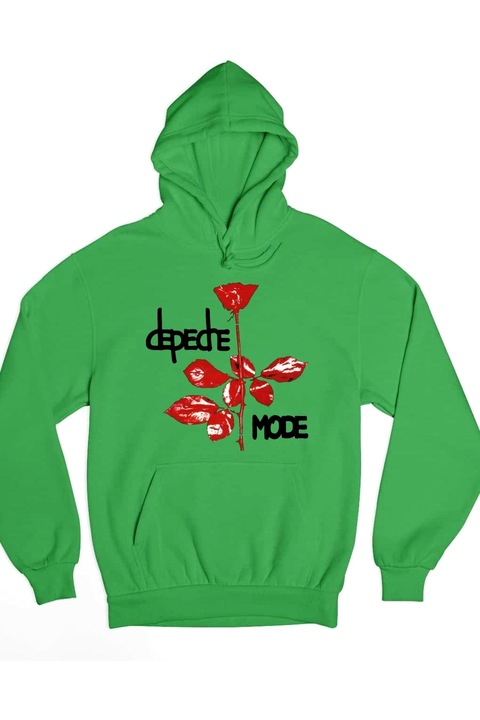 Hanorac barbatesc Depeche Mode trandafir negru, Verde
