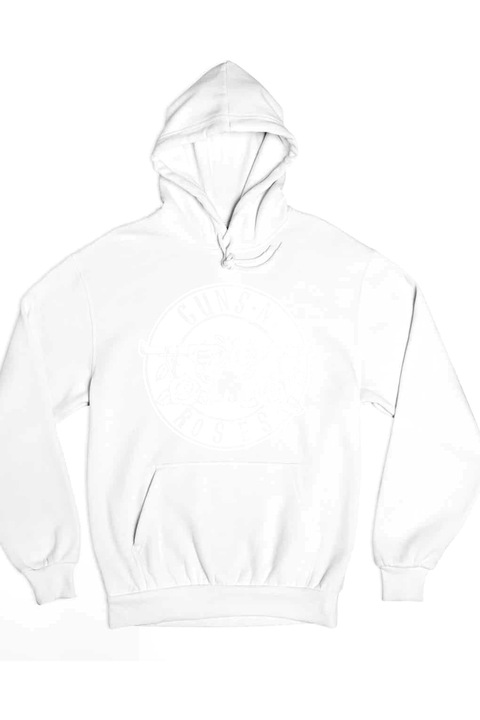 Guns N' Roses fehér kör logó férfi pulóver, Fehér