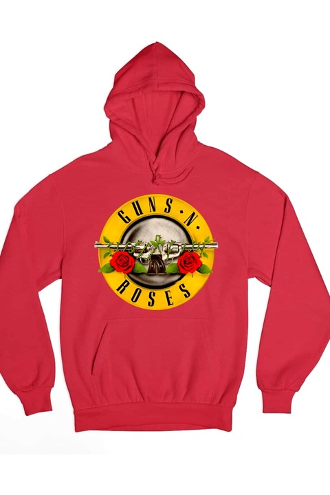 Hanorac pentru bărbați cu logo-ul cercului Guns N' Roses, Rosu