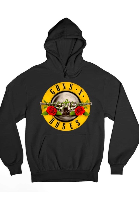 Hanorac de damă cu logo-ul cercului Guns N' Roses, Negru
