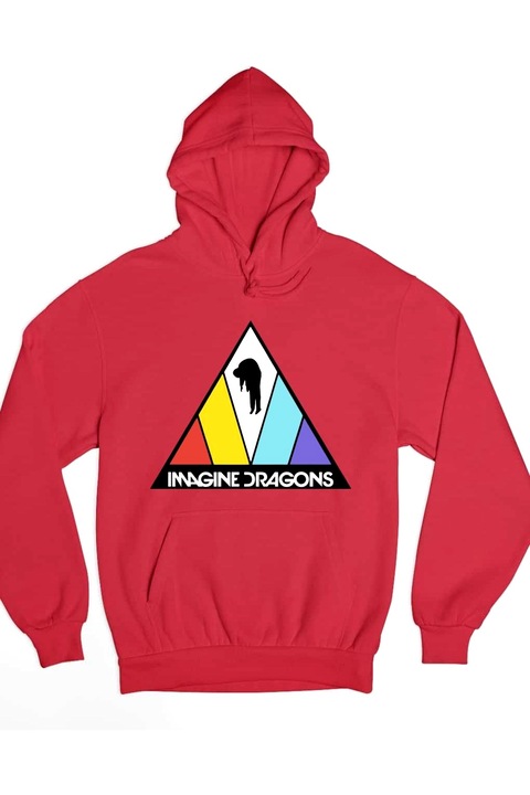 Imagine Dragons evolve logó férfi pulóver, Piros