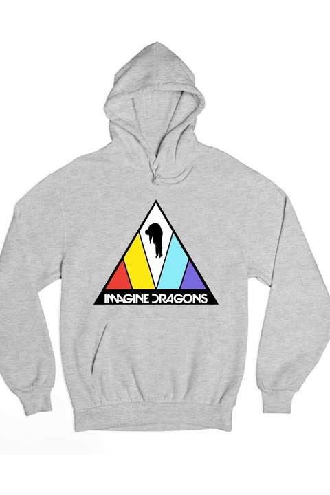 Hanorac pentru bărbați Imagine Dragons evolve logo, Gri