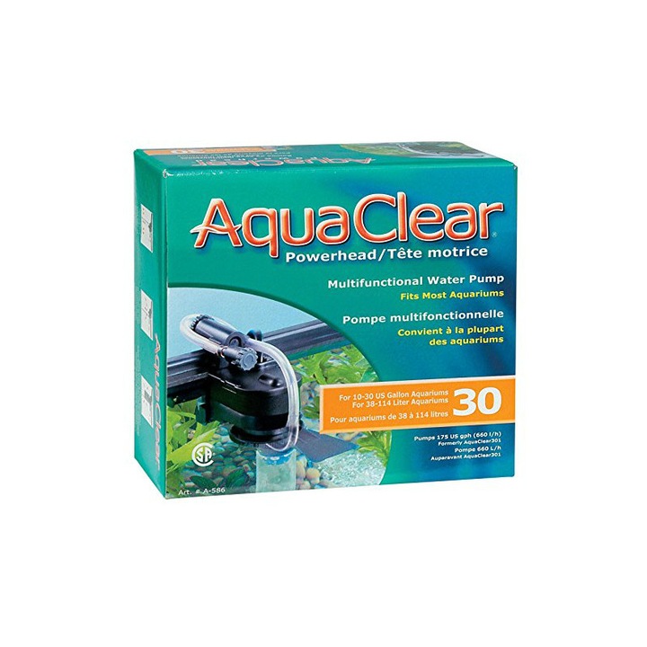 Pompa de apa, Hagen, AquaClear 30, Pentru acvarii 38-114 L, 660 l/h, Negru