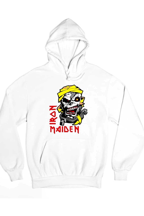 Iron Maiden zenekari női pulóver, Fehér