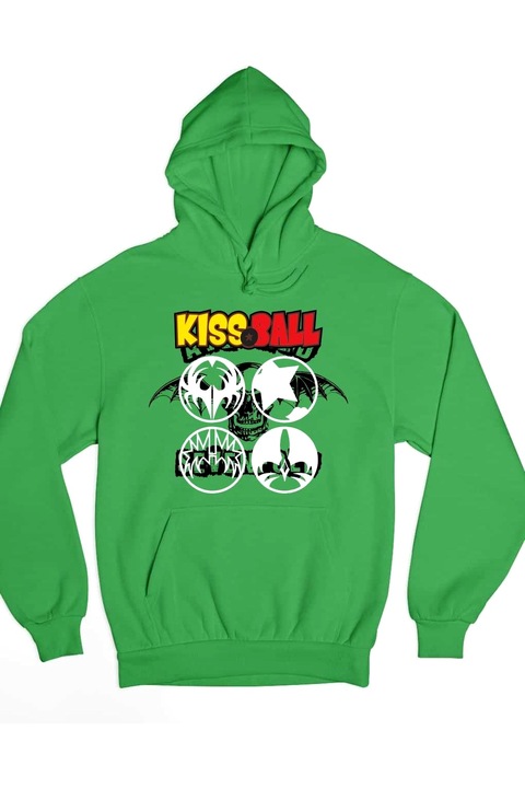 Pulover dama Kiss Ball-simbol alb, Verde