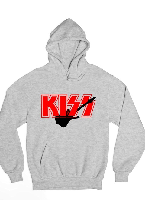 Pulover dama Kiss Kiss Kiss chitara, Gri