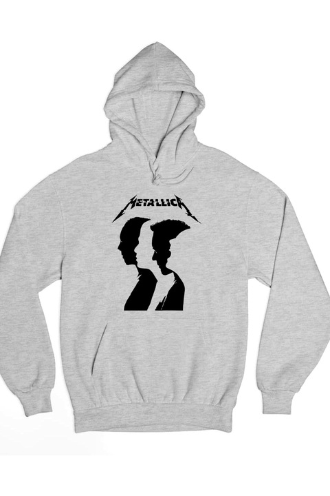 Hanorac bărbătesc Metallica face silhouette, Gri