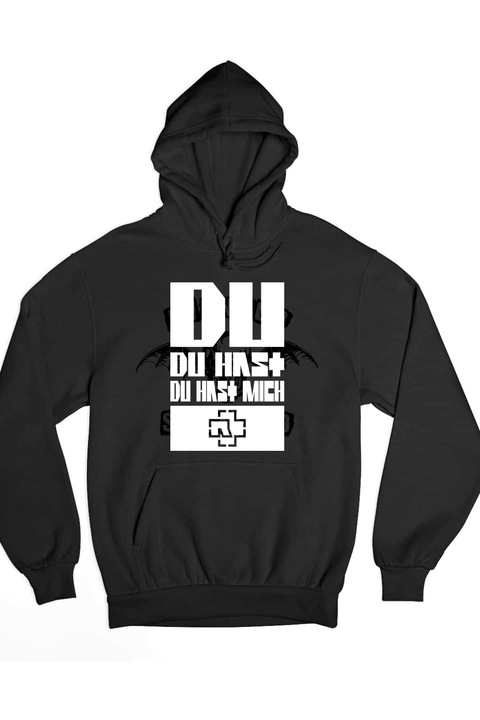Hanorac de dama Rammstein Du Du Hast Du Hast Mich, Negru