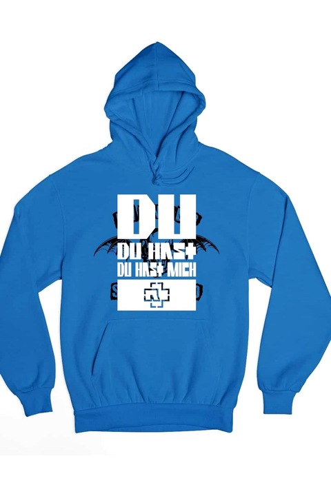 Hanorac pentru bărbați Rammstein Du Du Hast Du Hast Mich, Albastru royal