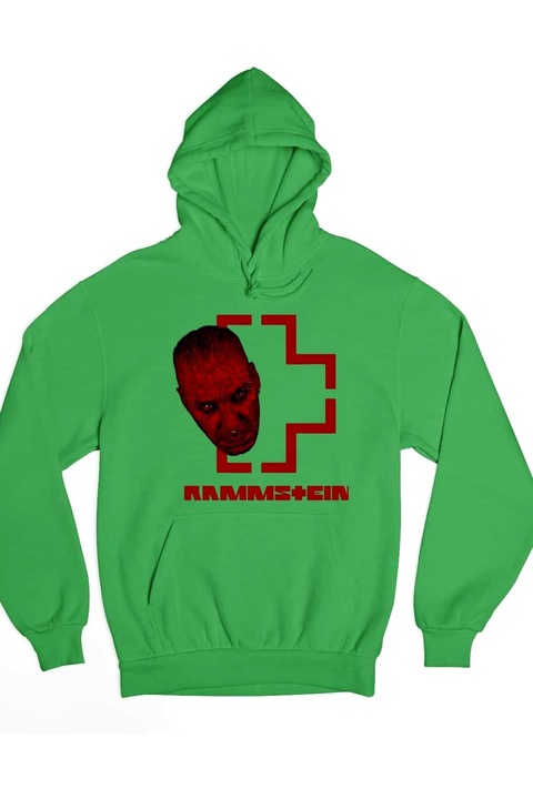 Pulover pentru bărbați Rammstein Lindemann head, Verde