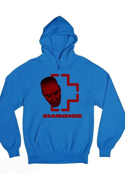 Pulover de damă Rammstein Lindemann head, Albastru royal