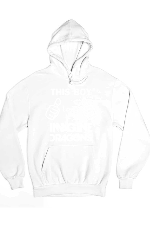 Acest băiat adoră puloverul de damă Imagine Dragons, Alb