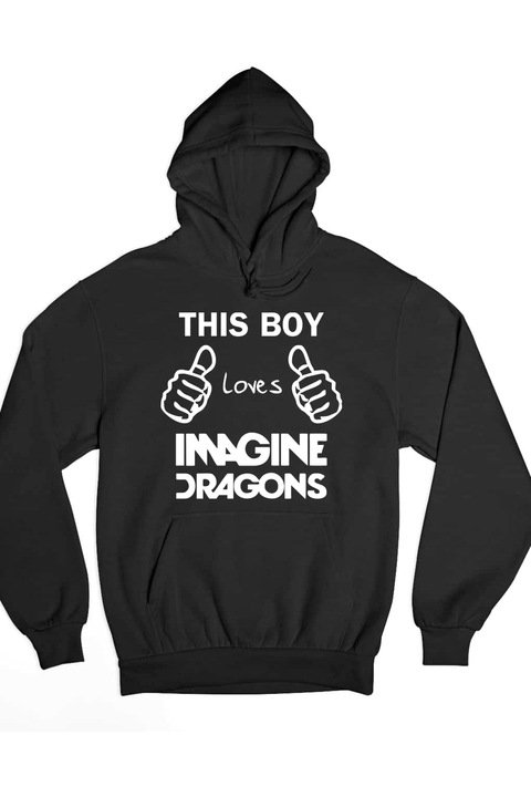 Acest băiat adoră puloverul de damă Imagine Dragons, Negru