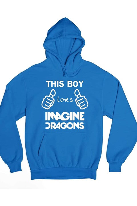 Acest băiat adoră puloverul de damă Imagine Dragons, Albastru royal