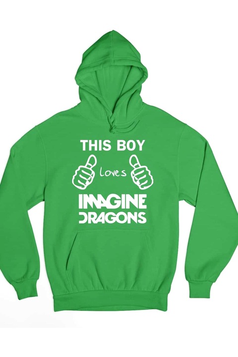 Acest băiat adoră puloverul de damă Imagine Dragons, Verde