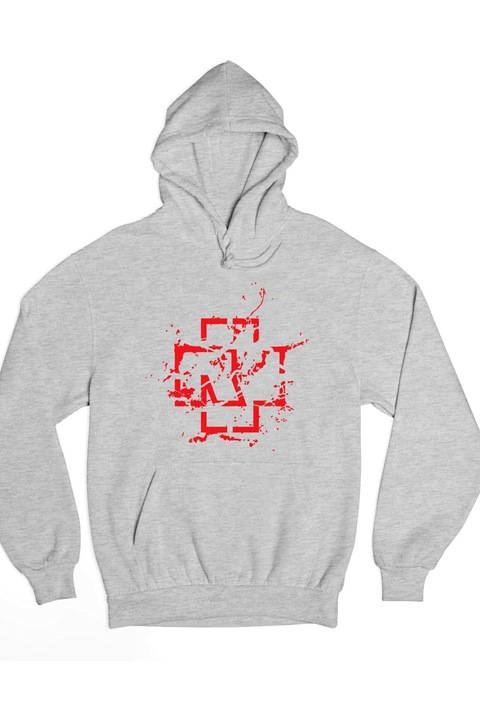 Hanorac de damă cu logo band Rammstein, Gri