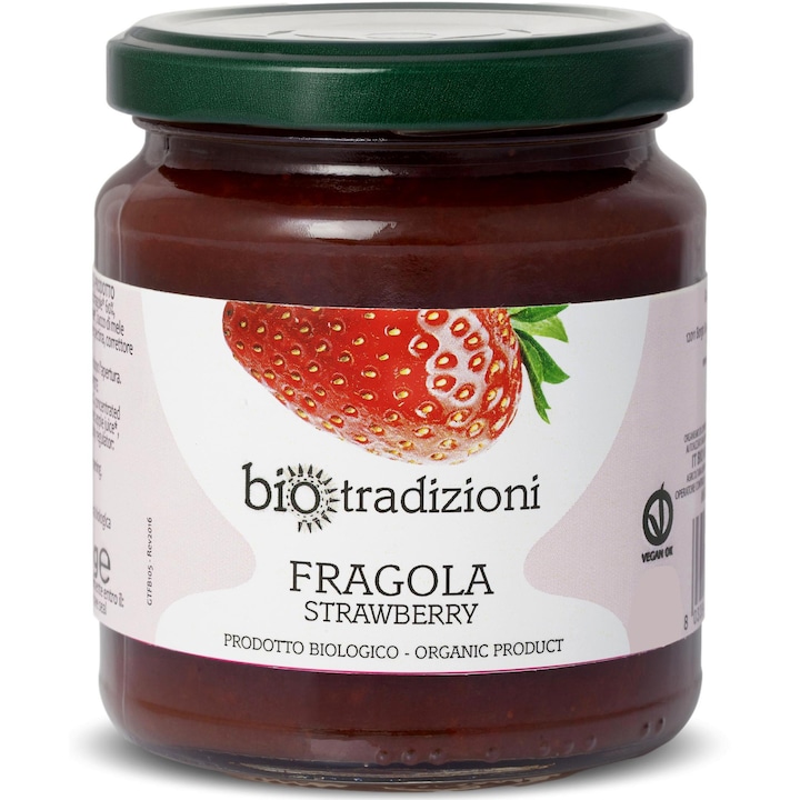 Gem BIO de capsuni, fara zahar Bio Tradizioni 320g