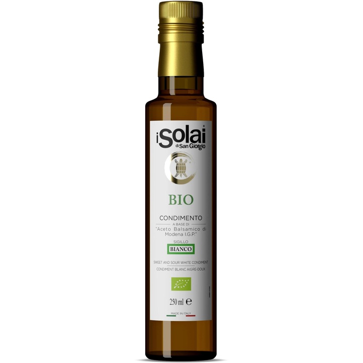 Otet BIO balsamic alb(ideal pentru salate) autentic de Modena, densitate ≈ 1,15 iSolai di San Giorgio 250ml
