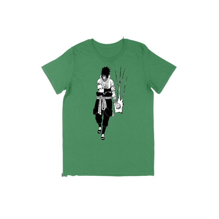 Prestige-Butique gyerek póló, Naruto Shippuden 2024, Sasuke fekete-fehér 2, Zöld