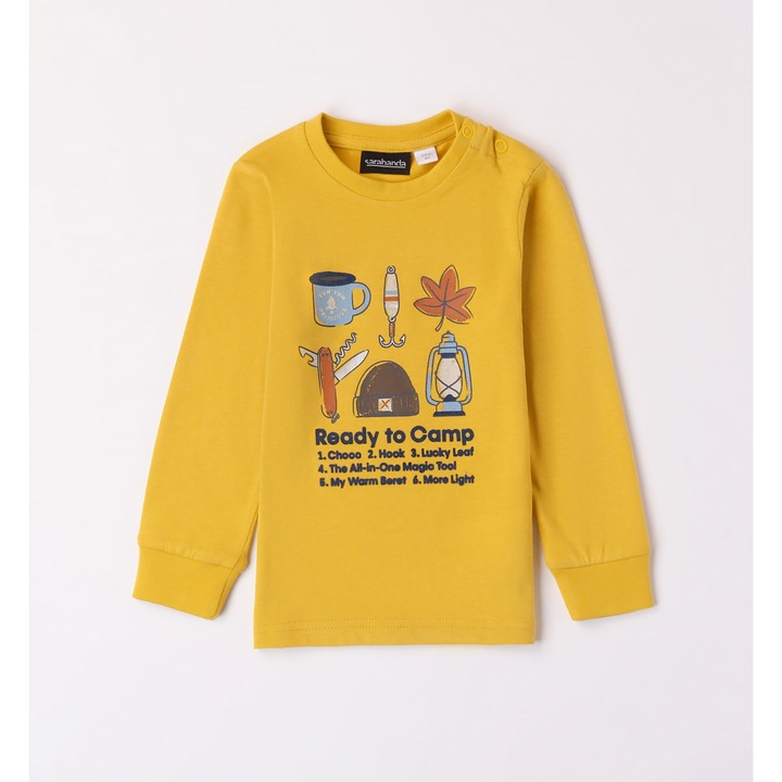 Nyomtatott blúz fiúknak, Sarabanda, 0,7149, Sárga/Többszínű