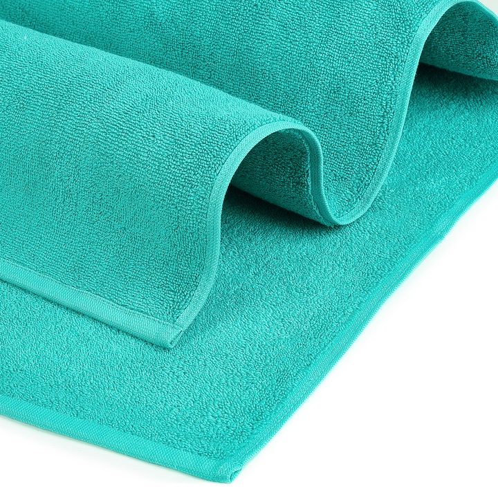 Prosop de maini sau fata, calitate superioara, 580 g/ m², 100 % bumbac turcesc, Pure Terry, 50x100 cm, moale, super absorbant, rezistent la spalari multiple, uscare rapida, culoare Turcuaz