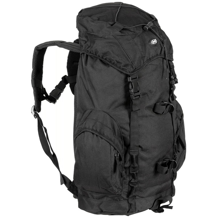 Rucsac tactic, MFH Recon III, capacitate 35L, rezistent la abraziune si umiditate, negru, 37x61x23cm