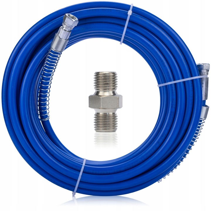 Furtun pentru vopsit, Rosfix, TPU, 15m, Adaptor 1/4", Albastru/Argitiu