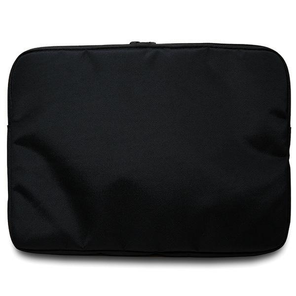 Husa laptop BMW Carbon Blue Stripes, ecopiele/nylon, negru, 26x34x1.5cm