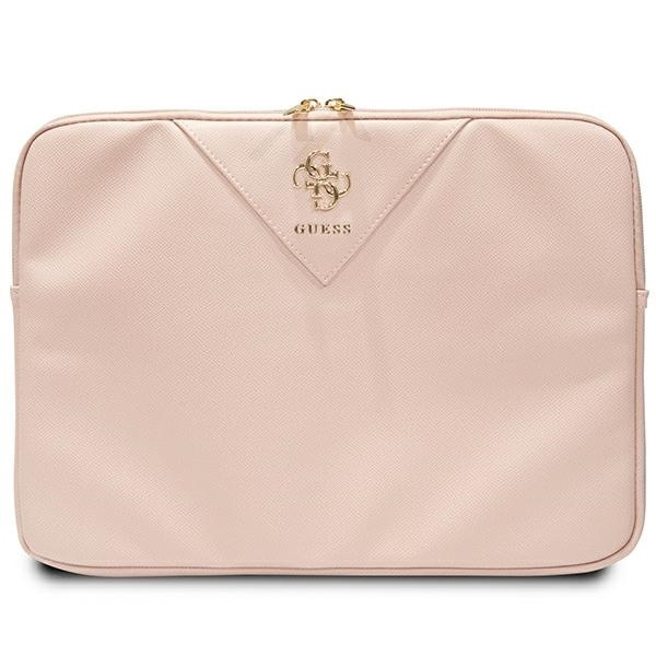 Husa laptop, Guess, Piele ecologica, 26x34x2.5cm, Roz