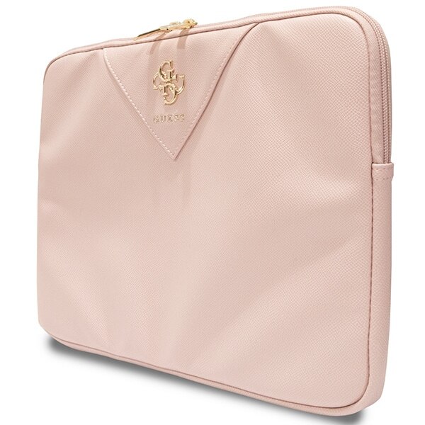 Husa laptop, Guess, Piele ecologica, 26x34x2.5cm, Roz