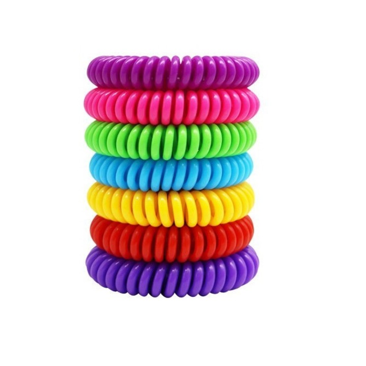 Set de 7 bratari anti tantari, multicolor