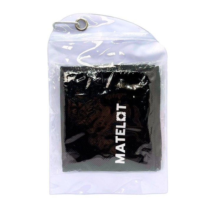 Микрофибърна кърпа MATELOT с херметично покритие, мигновен охлаждащ ефект, бързо съхнеща, идеална за спорт, плаж, аеробика, фитнес, йога, дейности на открито, черна, 50x120 см