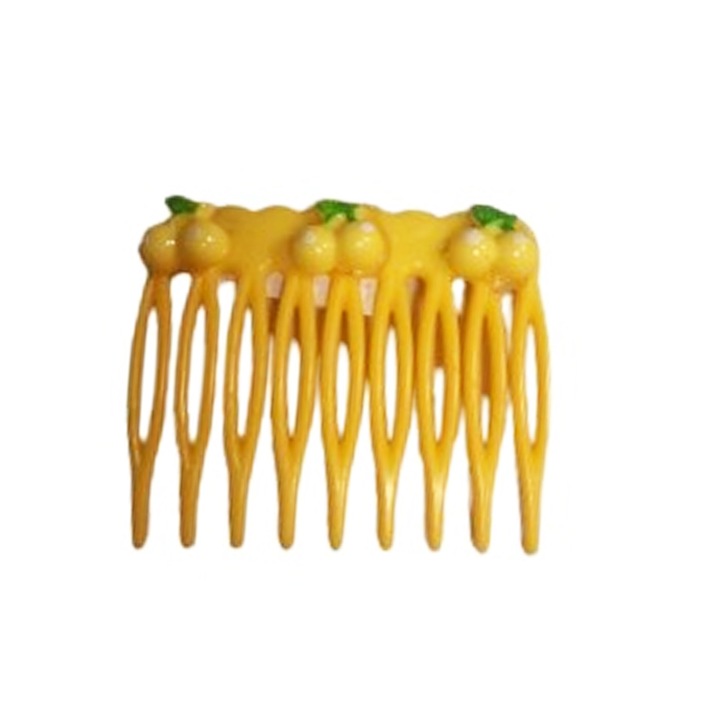 Agrafa pieptene de par pentru fete Mini Junior MJ050624-19, Galben