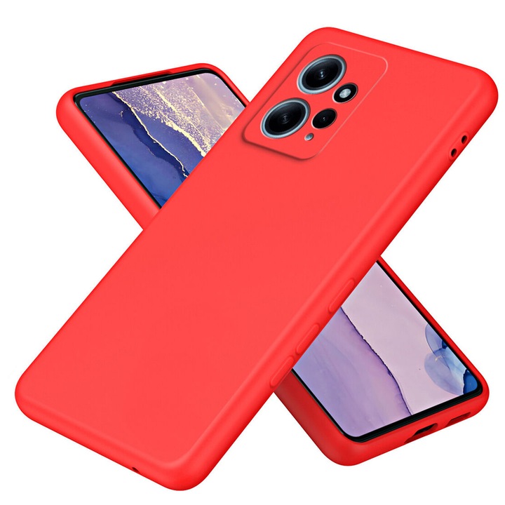 Husa BestCase® Premium Silicon, Compatibila Cu Xiaomi Redmi Note 12 Pro Plus 5G, 1.2MM Slim, Microfibra in interior, Antisoc, Rezistent la socuri, Protectie Camera, Margini ridicate pentru protectia ecranului, Rosu