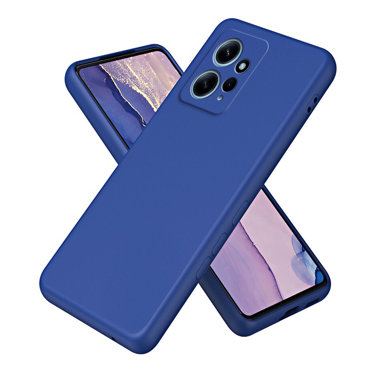 Husa BestCase® Premium Silicon, Compatibila Cu Xiaomi Redmi Note 12 Pro Plus 5G, 1.2MM Slim, Microfibra in interior, Antisoc, Rezistent la socuri, Protectie Camera, Margini ridicate pentru protectia ecranului, Albastru inchis