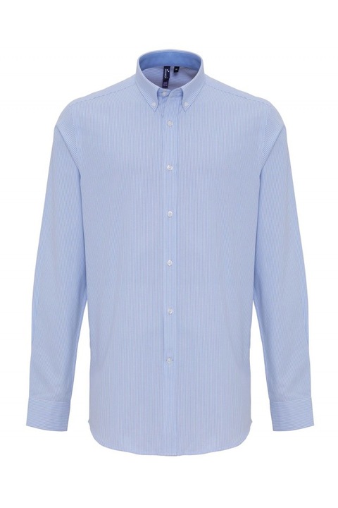 Camasa Oxford cu dungi pentru barbati PR238, White/Oxford Blue, S