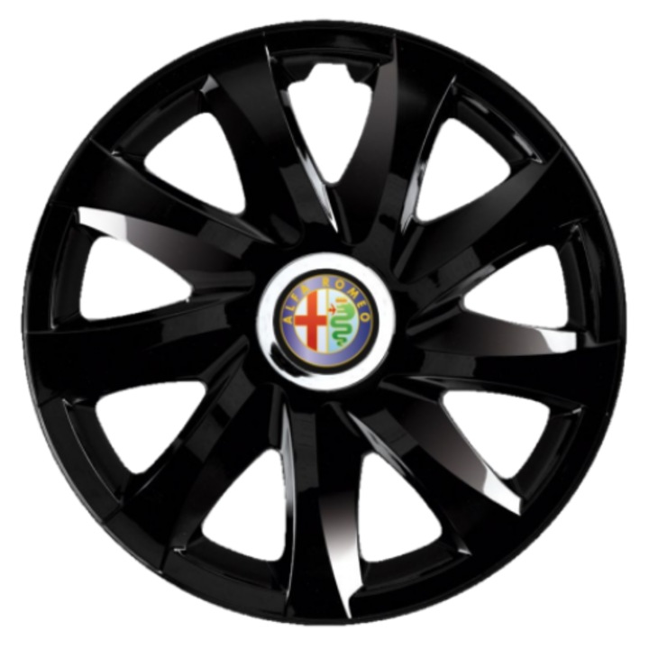 4 db-os CREATIVE REY® kerékvédő készlet 15 colos felnikhez, Alfa Romeo, Drift Black modellhez