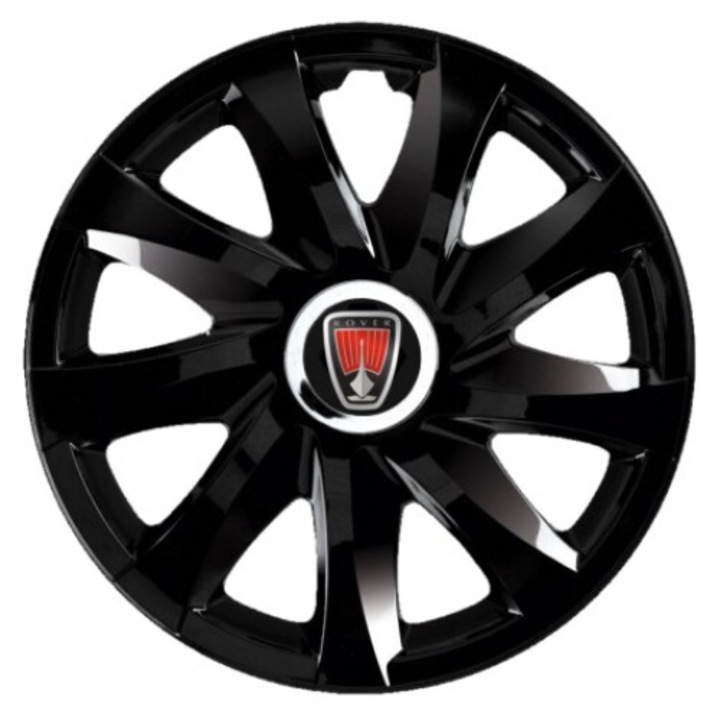 Комплект от 4 капачки CREATIVE REY® подходящи за 14 инчови джанти, за модел Rover, Drift Black