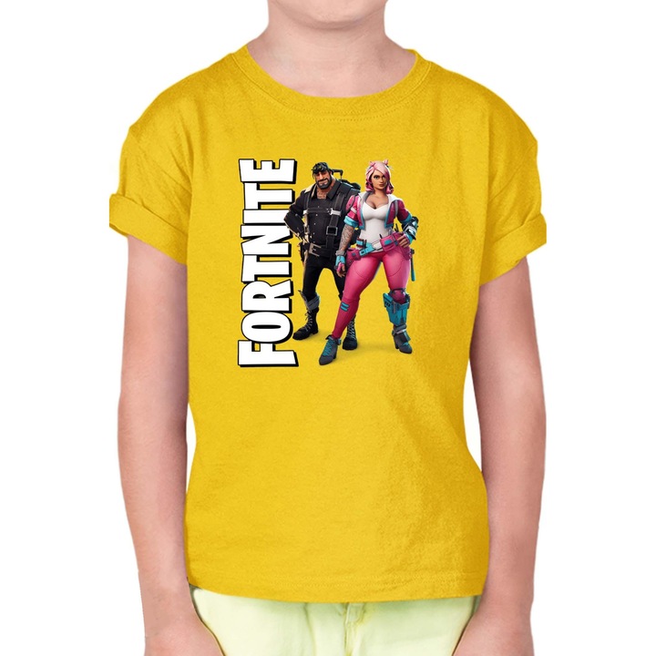 Fortnite Battle Royal OPT Battle Royal Fortnite 01 gyerek póló, Sárga
